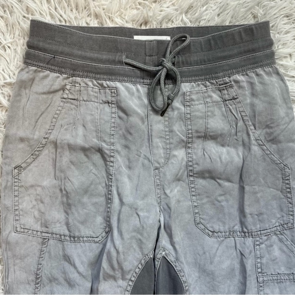 Anthropology Nomad Joggers grey and dark grey strechy cloth as seen w/ drawstrin - Picture 3 of 4